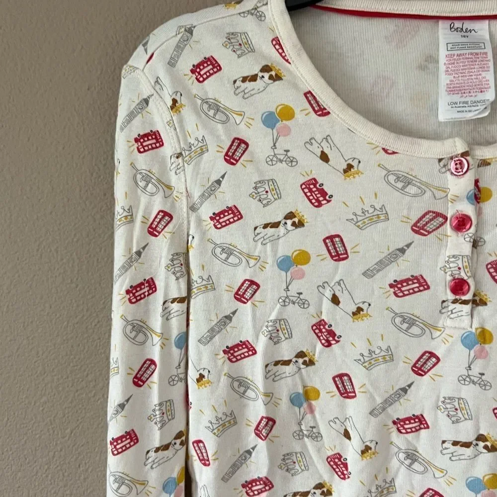 Boden Dog Print Pajama Top